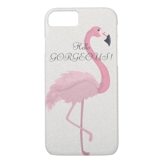 Capa Para iPhone, Case-Mate Flamingo Rosa Glittery-Hello Gorgeous (Verso)