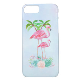 Capa Para iPhone Da Case-Mate Flamingo, Rosa, Mamãe e Bebê, com Palmeiras