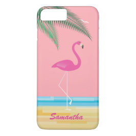 Capa iPhone 8 Plus/7 Plus Flamingo rosa no iPhone 7 Plus Beach Case Coral