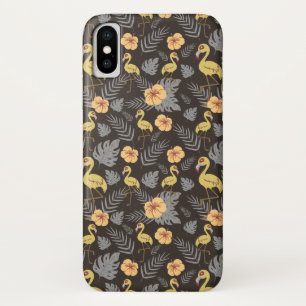 Capa Para iPhone Da Case-Mate Flamingo sem costura, com flores e folhas