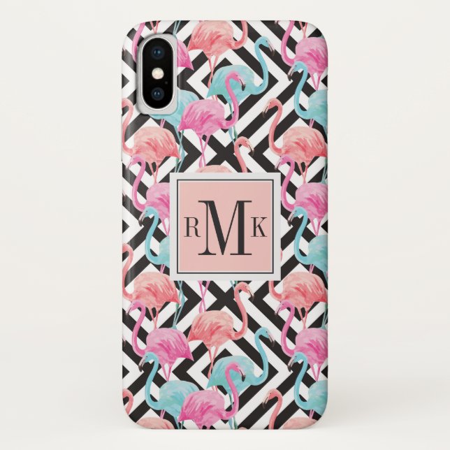 Capa Para iPhone, Case-Mate Flamingoes no padrão de Design Negrito (Verso)