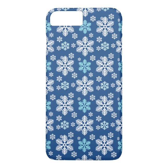 Capa Para iPhone, Case-Mate Floco de Neve Azul Padrão (Verso)
