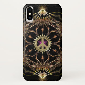 Capa Para iPhone X Flor da Paz Biológica Boêmia