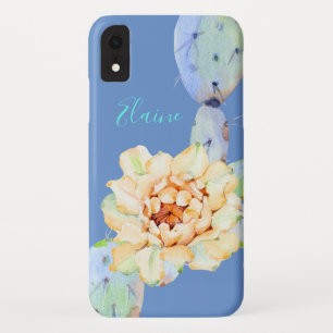 Capa Para iPhone Da Case-Mate Flor do deserto de cacto aquarela roxa pêssego