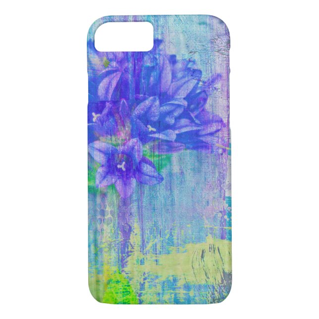 Capa Para iPhone, Case-Mate Flor em Violeta Azul (Verso)