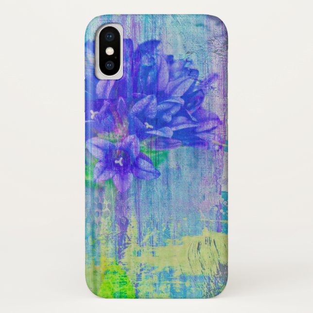 Capa Para iPhone, Case-Mate Flor em Violeta Azul (Verso)