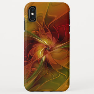Capa Para iPhone Da Case-Mate Flor verde-laranja-abstrato Vermelho Castanho-Cast