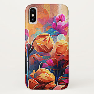 Capa Para iPhone Da Case-Mate Floral Abstrato Art Laranja Vermelho Azul Flores
