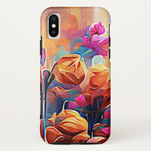 Capa Para iPhone Da Case-Mate Floral Abstrato Art Laranja Vermelho Azul Flores