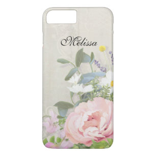 Capa iPhone 8 Plus/7 Plus Floral elegante rústico