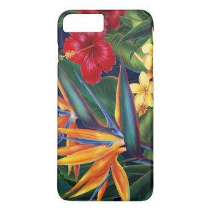 Capa iPhone 8 Plus/7 Plus Floral havaiano do paraíso tropical