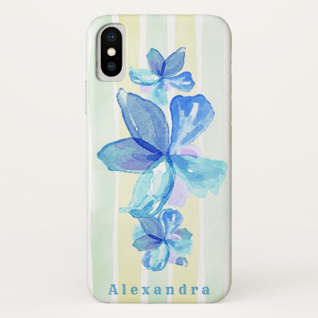 Capa Para iPhone, Case-Mate Floral Personalizado em Aquarela (Verso)