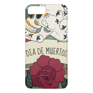 iPhone 8 Plus/7 Plus Floral Skull Dia de los Muertos   Capa para Celula