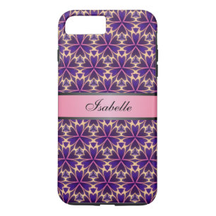 Capa Para iPhone Da Case-Mate Flores Abstratas Rosa Nome Personalizado v2