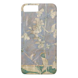 Capa iPhone 8 Plus/7 Plus Flores brancas em segundo plano