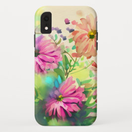 Capa Para iPhone Da Case-Mate Flores de Aquarelas Rosa e Coral