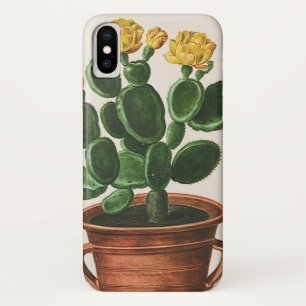 Capa Para iPhone X Flores de Cacto Antigos, Plantas de Cactos Suculen