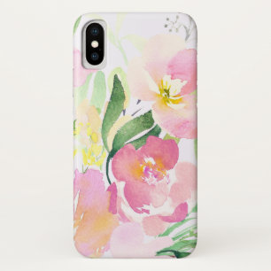 Capa Para iPhone Da Case-Mate Flores de Densidade Cor-de-Água Rosa Personalizada