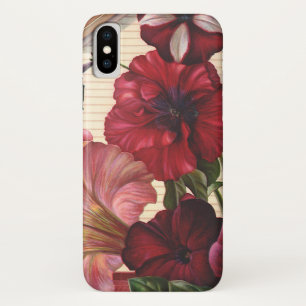 Capa Para iPhone X Flores de Ipoméia Antiga no Jardim
