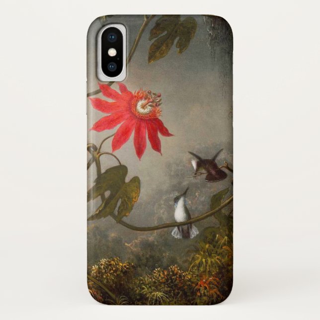 Capa Para iPhone, Case-Mate Flores de Paixão com Pássaros Hummingbird (Verso)