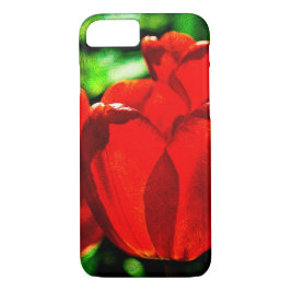 Capa iPhone 8/7 Flores de tulipas vermelhas