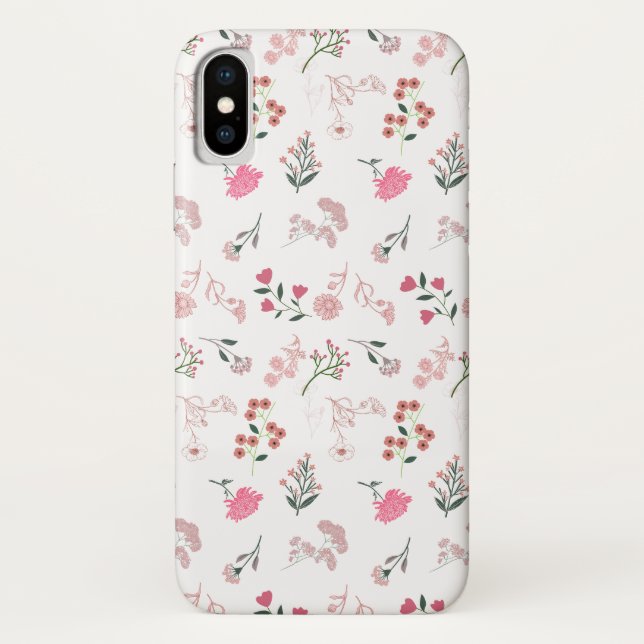 Capa Para iPhone, Case-Mate Flores Delicadas Associadas no Impressão de Padrão (Verso)