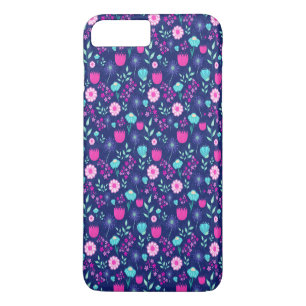 Capa iPhone 8 Plus/7 Plus Flores Delicadas e Detalhes Botânicos
