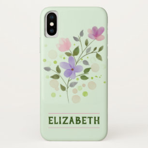 Capa Para iPhone Da Case-Mate Flores e Nome Personalizado Elizabeth
