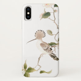 Capa Para iPhone X Flores e Pássaros da primavera no Japão