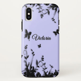 Capa Para iPhone Da Case-Mate Flores em Borboletas Azul Pessoal