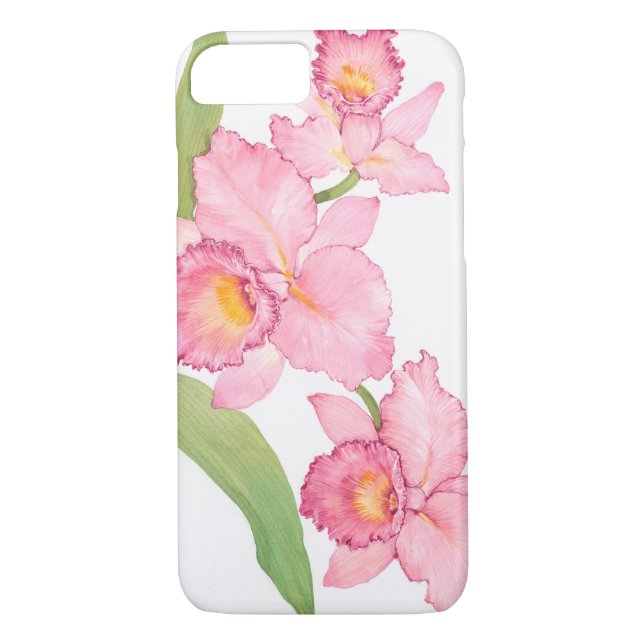 Capa Para iPhone, Case-Mate Flores Exóticas De Aquarela Rosa (Verso)