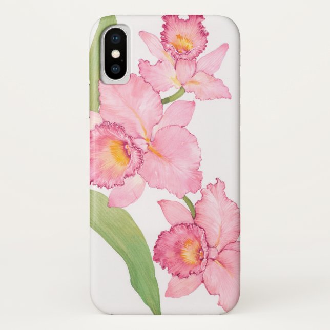 Capa Para iPhone, Case-Mate Flores Exóticas De Aquarela Rosa (Verso)