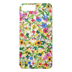 Capa iPhone 8 Plus/7 Plus Flores florais do primavera colorido bonito