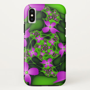 Capa Para iPhone Da Case-Mate Flores Fractais Verdes Rosa-Rosa-Abstrato modernas