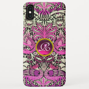 CAPA PARA iPhone DA Case-Mate FLORES, PEACOCKS E DRAGÕES, MONOGRAMA DA PEDRA