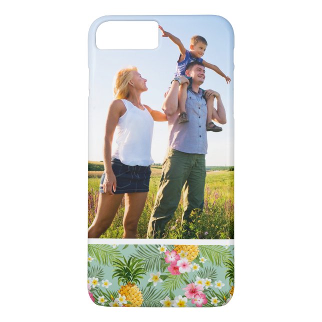 Capa Para iPhone, Case-Mate Flores tropicais & abacaxis da foto feita sob (Verso)