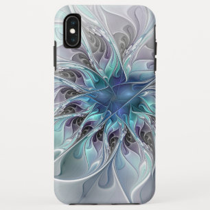 Capa Para iPhone Da Case-Mate Florescer Abstrato Moderno Fractal Flor Com Azul