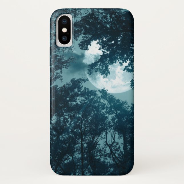Capa Para iPhone, Case-Mate Floresta Noturna Encantadora com Lua Cheia (Verso)