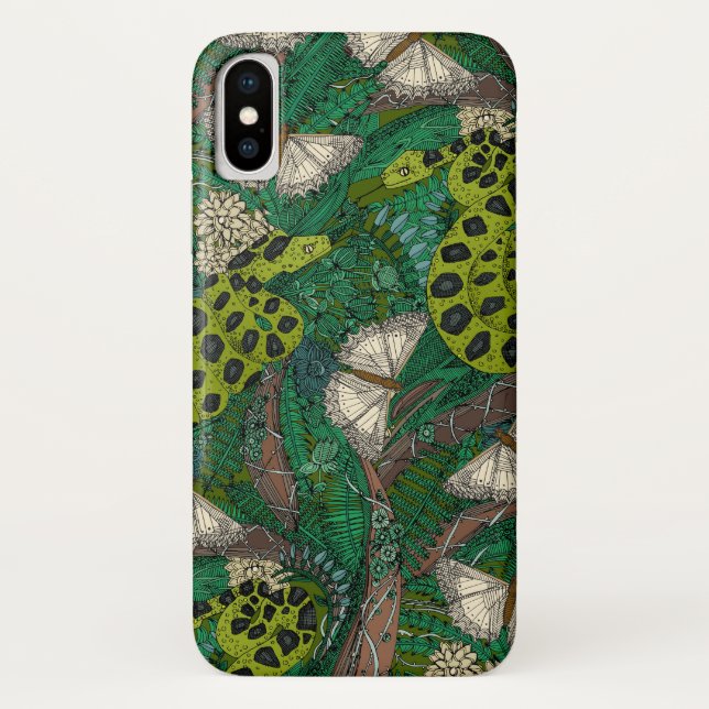 Capa Para iPhone, Case-Mate floresta verde emaranhada (Verso)