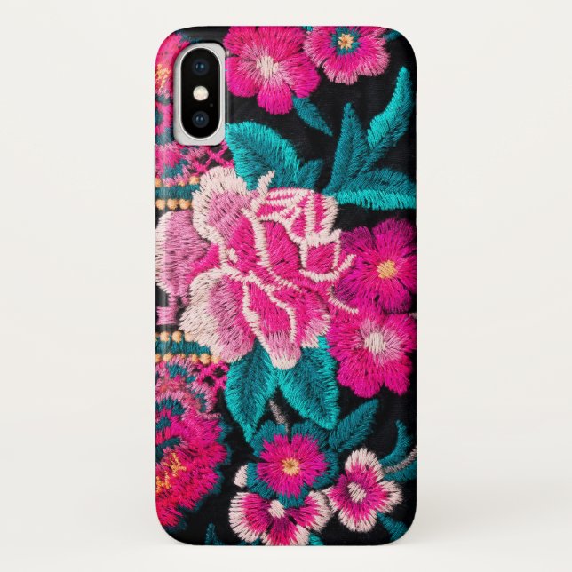 Capa Para iPhone, Case-Mate Florestas de bordados (Verso)