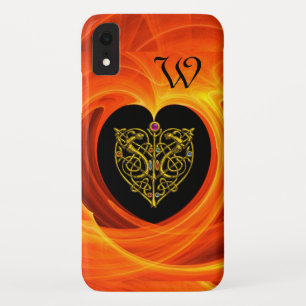 Capa Para iPhone Da Case-Mate FOLHA DOURADA COM NÓS CELTAS, amarelo alaranjado