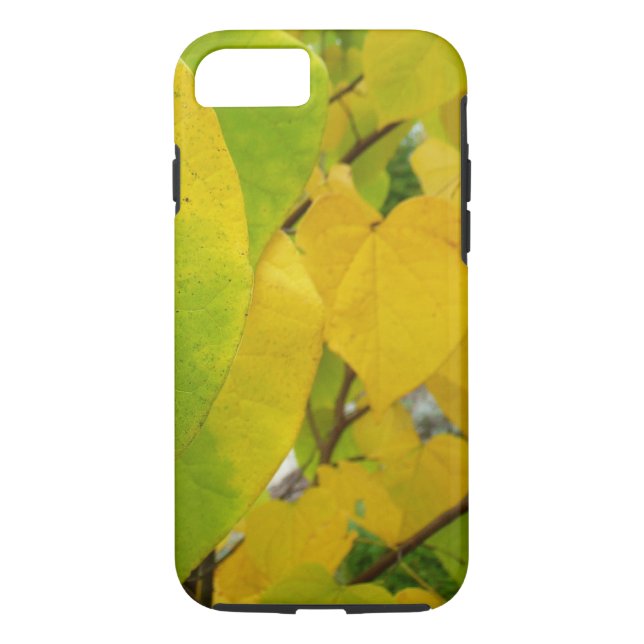 Capa Para iPhone, Case-Mate Folhas amarelas e verdes de Redbud (Verso)