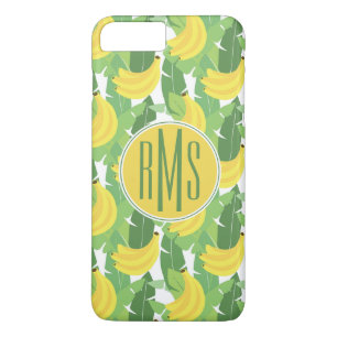 Capa Para iPhone Da Case-Mate Folhas da banana e monograma do teste padrão da