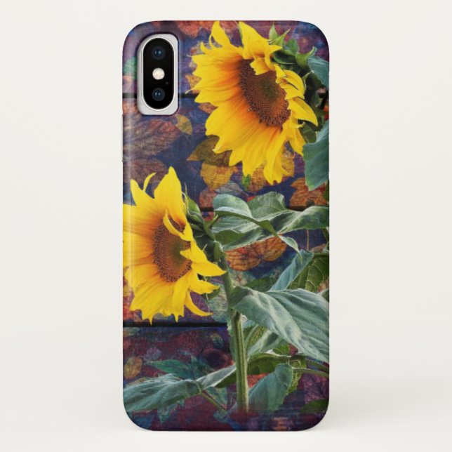 Capa Para iPhone, Case-Mate Folhas de outono russas e girassóis (Verso)