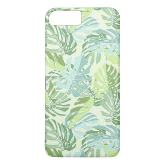Capa iPhone 8 Plus/7 Plus Folhas de palmeira tropicais Pastel