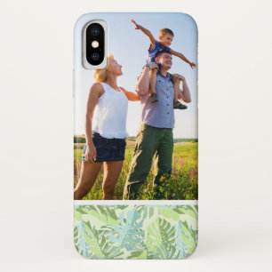 Capa Para iPhone X Folhas de palmeira tropicais Pastel da foto feita