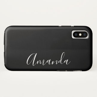 Capa Para iPhone Da Case-Mate Fonte de roteiro moderno (preto)