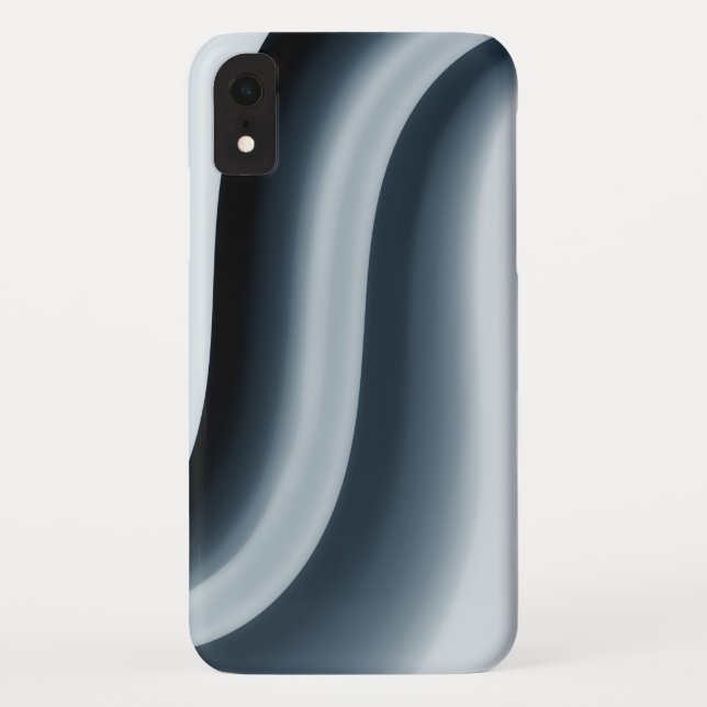 Capa Para iPhone, Case-Mate Forma Azul Contemporânea Curva (Verso)