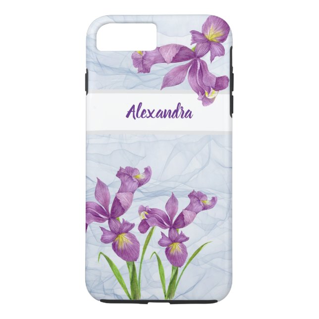 Capa Para iPhone, Case-Mate Forma Farmacêutica Púrpura Iris Botânica (Verso)