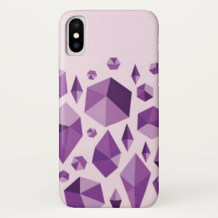 Capa Para iPhone X Formas geométricas roxas da jóia